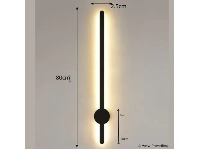 4 x decorative wall light 80 cm warm white (sw-189) - afbeelding 4 van  4