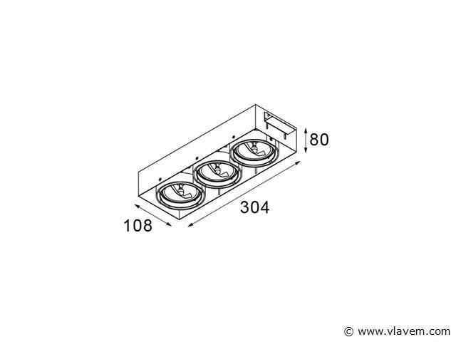 4 x deltalight minigrid in trimless 10 x 30 cm wit - afbeelding 5 van  5