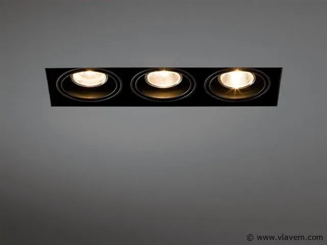 4 x deltalight minigrid in trimless 10 x 30 cm zwart - afbeelding 1 van  6