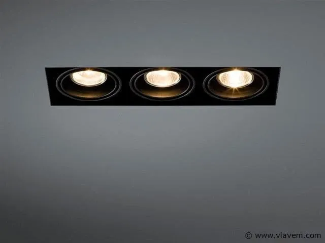4 x deltalight minigrid in trimless 10 x 30 cm zwart - afbeelding 6 van  6