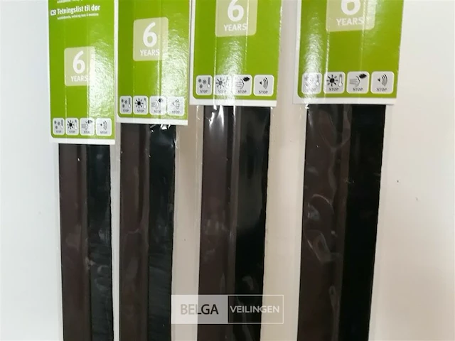4 x deur afdichtingsborstel zelfklevend 1m x 46 mm bruin - afbeelding 3 van  3