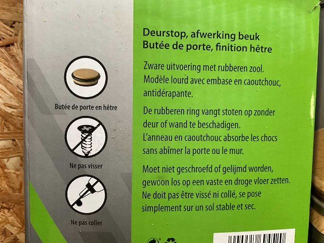 4 x deurstop; afwerking hout - afbeelding 3 van  3