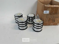 4 x deurstop metaal grijs 7x7x7,5 cm - afbeelding 1 van  3