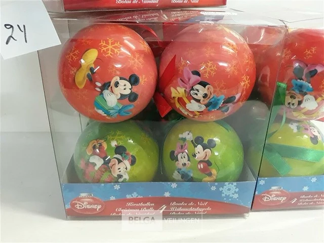 4 x disney kerstballen mickey en minnie mouse 4 stuks - afbeelding 3 van  3