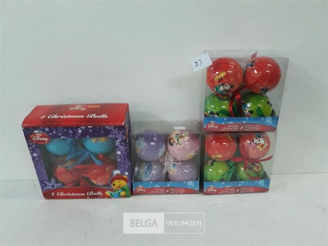 4 x disney kerstballen mix 4 stuks - afbeelding 2 van  3