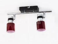 4 x dubbele plafondspot – hl7152 – g9 – 2 x 40w max – rood - afbeelding 2 van  3