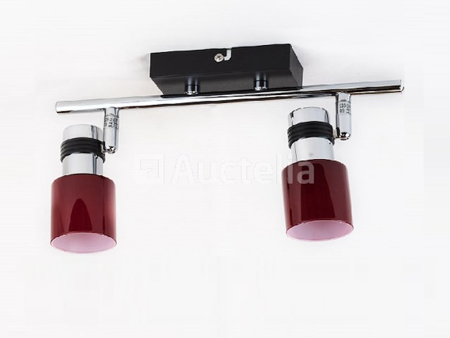 4 x dubbele plafondspot – hl7152 – g9 – 2 x 40w max – rood - afbeelding 3 van  3