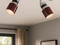4 x dubbele plafondspot – hl7152 – g9 – 2 x 40w max – rood - afbeelding 1 van  3