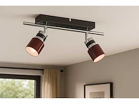 4 x dubbele plafondspot – hl7152 – g9 – 2 x 40w max – rood - afbeelding 1 van  3