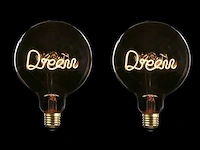 4 x edison dream en 4 x love filament lamp - afbeelding 1 van  9