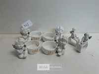 4 x engel als t-lichthouder + 2 x servettenring engel - afbeelding 1 van  3