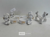 4 x engel als t-lichthouder + 2 x servettenring engel - afbeelding 3 van  3