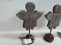 4 x engel hout op staander 20 cm - afbeelding 3 van  3