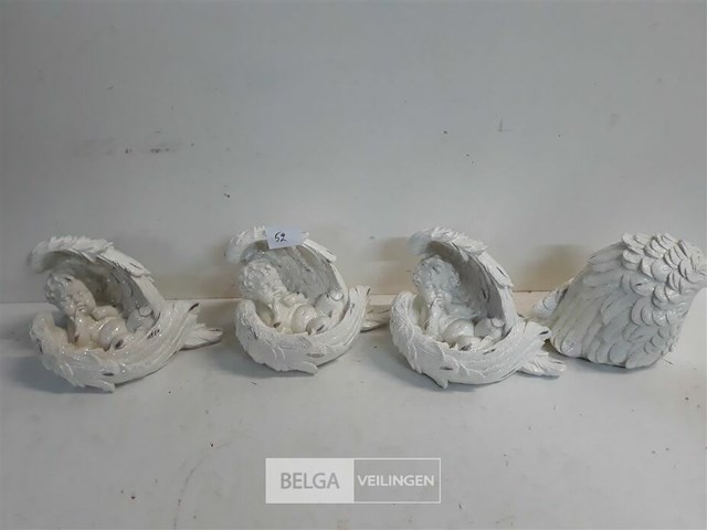 4 x engel polyester 18 x 14 cm - afbeelding 2 van  3