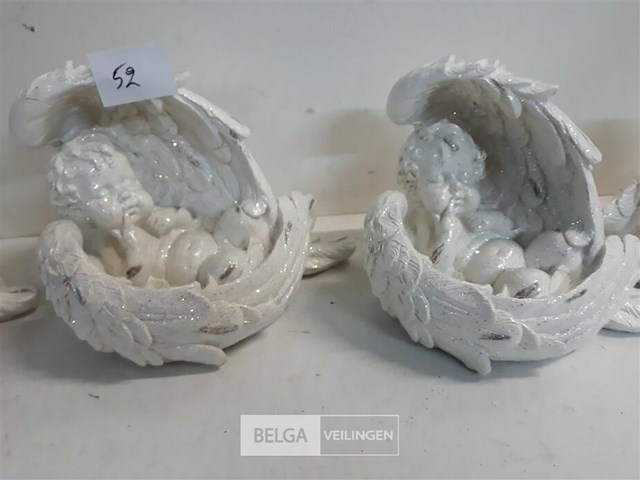 4 x engel polyester 18 x 14 cm - afbeelding 3 van  3