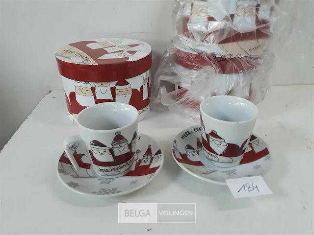 4 x espresso koffie set merry christmas - afbeelding 3 van  3