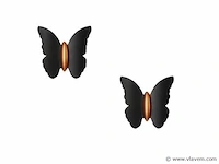 4 x farfala wandlamp zwart goud - afbeelding 6 van  7