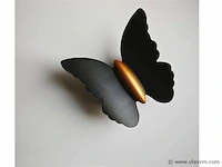 4 x farfala wandlamp zwart goud - afbeelding 7 van  7
