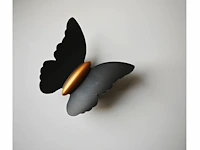 4 x farfala wandlamp zwart goud - afbeelding 8 van  8