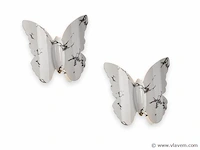 4 x farfala wandlamp zwart wit - afbeelding 1 van  8