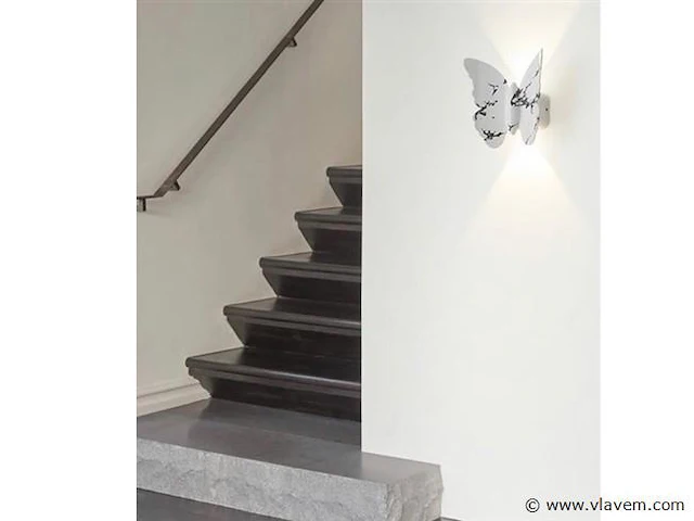 4 x farfala wandlamp zwart wit - afbeelding 4 van  8
