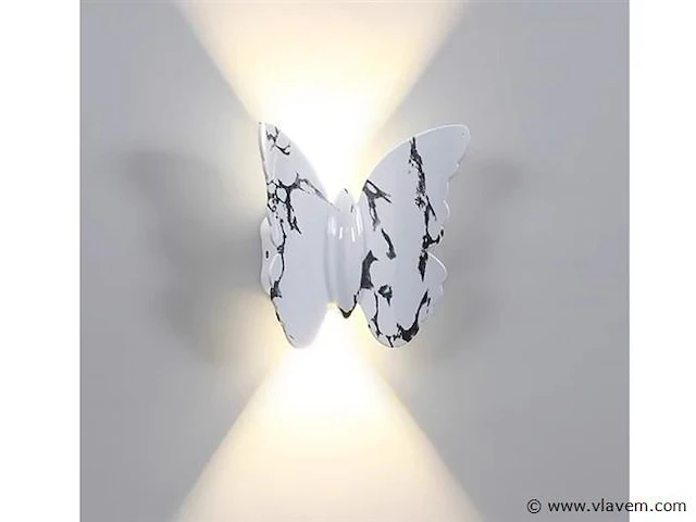 4 x farfala wandlamp zwart wit - afbeelding 6 van  8