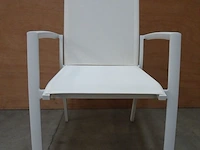 4 x garden prestige alu stapelstoel calvin white - afbeelding 2 van  4