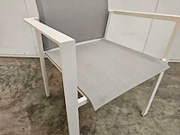 4 x garden prestige alu stapelstoel calvin wit mat - lichtgrijs - afbeelding 4 van  8
