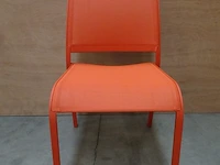 4 x garden prestige alu stapelstoel nice orange mat - afbeelding 2 van  3