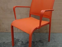 4 x garden prestige alu stapelstoel nice orange mat - afbeelding 1 van  3