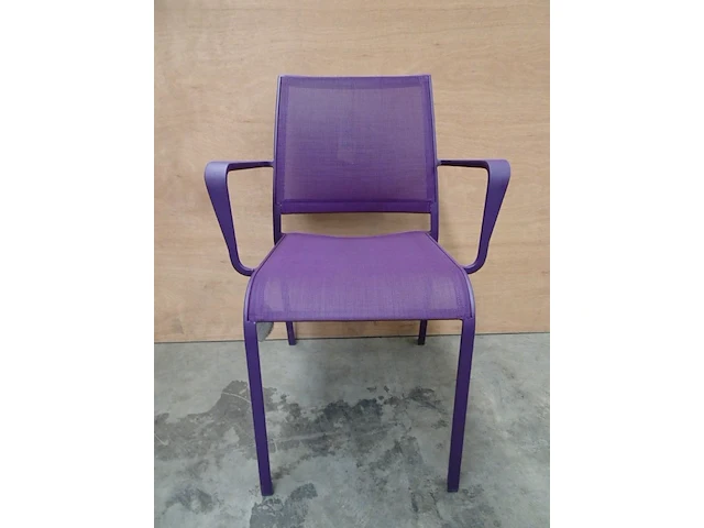 4 x garden prestige alu stapelstoel nice purple mat - afbeelding 2 van  3