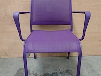 4 x garden prestige alu stapelstoel nice purple mat - afbeelding 2 van  3