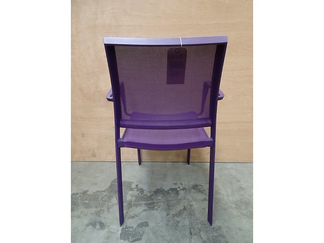 4 x garden prestige alu stapelstoel nice purple mat - afbeelding 3 van  3