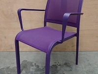 4 x garden prestige alu stapelstoel nice purple mat - afbeelding 1 van  3