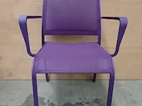 4 x garden prestige alu stapelstoel nice purple mat - afbeelding 2 van  3