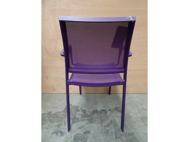 4 x garden prestige alu stapelstoel nice purple mat - afbeelding 3 van  3