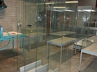 4 x glazen scherm met voet - afbeelding 1 van  4