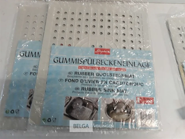 4 x gootsteenmat rubber 31x26 cm - afbeelding 3 van  3