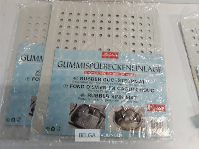 4 x gootsteenmat rubber 31x26 cm - afbeelding 3 van  3