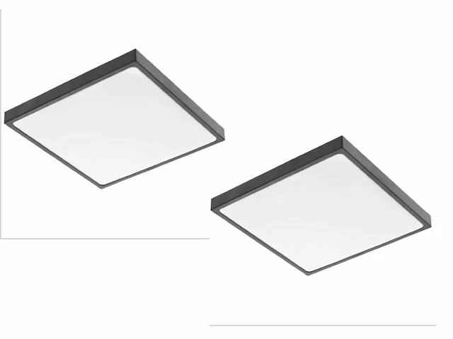 4 x gt atla plafond led lamp zwart - afbeelding 2 van  4