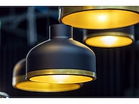 4 x gt gold hanglamp modern design zwart - afbeelding 1 van  6
