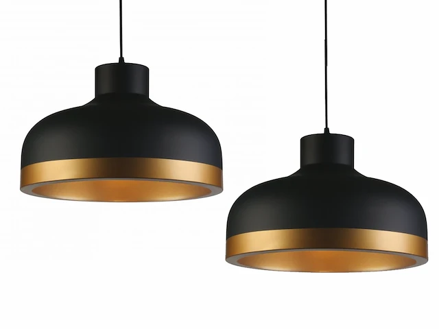 4 x gt gold hanglamp modern design zwart - afbeelding 6 van  6