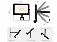 4 x gt ilux led breedstraler 30 watt + pir - afbeelding 2 van  7