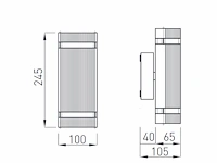 4 x gt silvana gevel lamp zwart - afbeelding 3 van  8