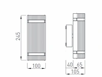 4 x gt silvana gevel lamp zwart - afbeelding 3 van  8