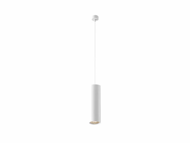 4 x gu10 decoratief hanglamp cilinder 24cm zand wit - afbeelding 1 van  6