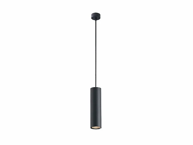 4 x gu10 decoratief hanglamp cilinder 24cm zand zwart - afbeelding 1 van  5