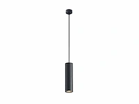 4 x gu10 decoratief hanglamp cilinder 24cm zand zwart - afbeelding 1 van  5