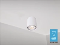 4 x gu10 design armatuur 10cm wit kantelbaar - afbeelding 2 van  4