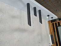 4 x gu10 opbouw design armatuur cilinder zand zwart 35cm - afbeelding 3 van  5